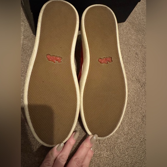 Coach Red Leather Symbol Embossed Slip-On Sneakers. Size 8.5 - Picture 8 of 13